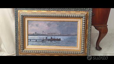 quadro pontile a Venezia Mario Madiai 