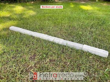 Bordure per aiuole in pietra arenaria grigia