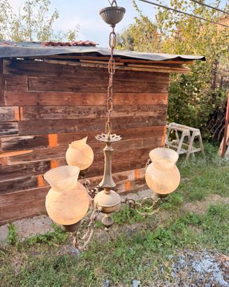 Lampadario Antico in bronzo