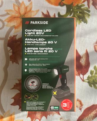 Torcia LED Parkside 20V NUOVA.