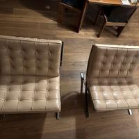 KNOLL coppia Barcellona Come NUOVE in pelle beige