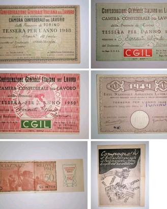 Tessera Confederazione Italiana/Partito Comunista