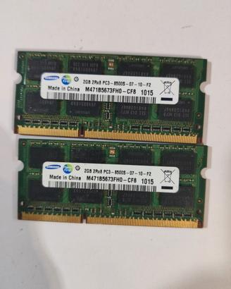 Ram  SO-DIMM DDR3 Samsung 4GB (2+2)