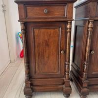 Comodini antichi marmo e legno noce primi 900