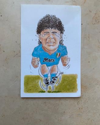 Maradona Dunkin Bubble Gur 1990-91 caricatura