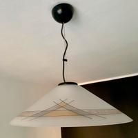 Lampadario vintage anni ’70 in vetro conico