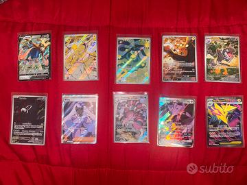 10 carte Pokemon UR, AR e Promo (italiano/GIAPP)