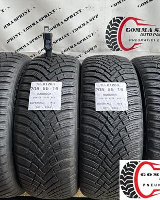 4 PNEUMATICI 205/55 R16 HANKOOK INVERNALI