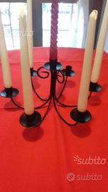 Portacandele da tavolo in ferro battuto