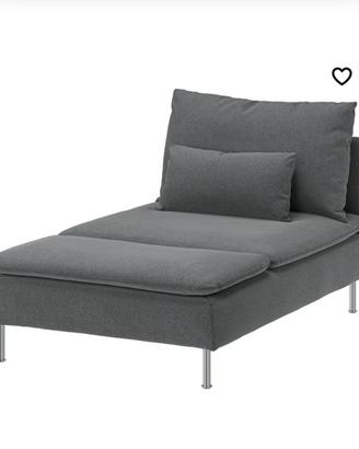 Chaise longue colore grigio