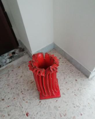 Vaso fiori decorativo terracotta artigianale