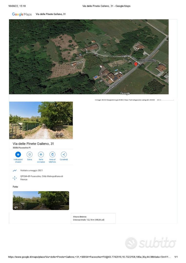 Terreno 2h e rudere 300mq Galleno Fucecchio (FI) - Vista 5