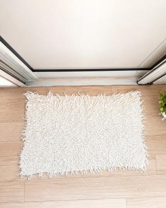 Tappeto Scendiletto Bianco Crema Boho-Chic Shaggy