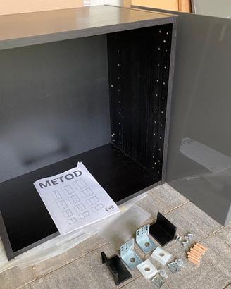 Pensile Ikea Metod 60x60x37 effetto legno nero