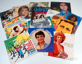 14 dischi vinile 45 giri cantanti anni 60/70