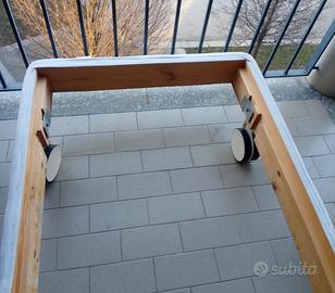 Struttura letto con singolo 180x80cm Ikea no doghe