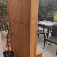 mobile in legno naturale - libreria contenitore