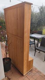 mobile in legno naturale - libreria contenitore