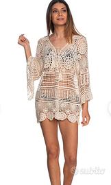 Caftano panna crochet Only Tg. S/M