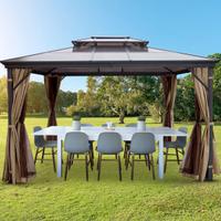 Gazebo da Patio da 3 x 3,6 m, Gazebo con Zanzarier