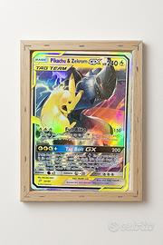 Carta Pokémon Pikachu & Zekrom-Gx Tag Team