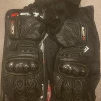 Due Paia Guanti Pelle Professionali Moto SDI Sport