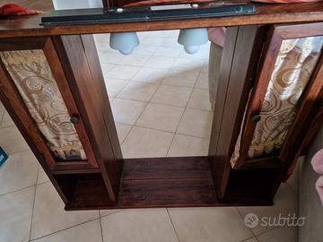 Specchiera bagno arte povera