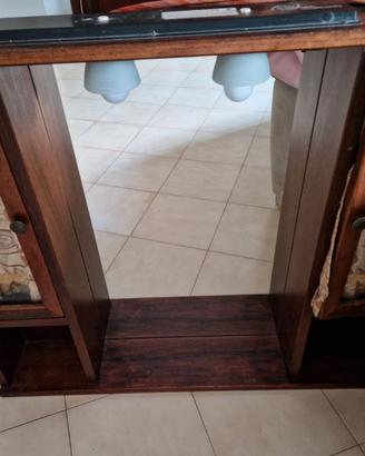 Specchiera bagno arte povera