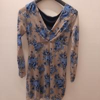 vestito fiori azzurri taglia S