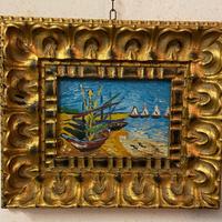 Quadro del pittore C. PAGANO - Ormeggio