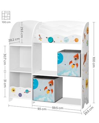 Scaffale porta giochi, libreria