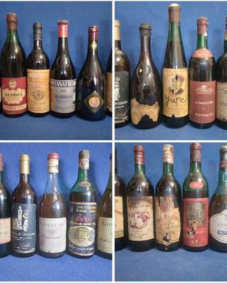 Lotto 25 Bottiglie vini da collezione varie annate