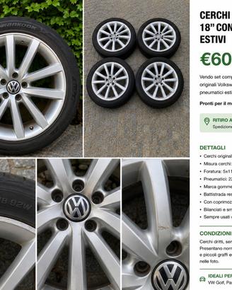 Cerchi Volkswagen 18 “con pneumatici