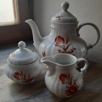Set porcellana teiera, zuccheriera, bricco