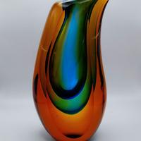 Elegante vaso vintage in vetro sommerso di Murano