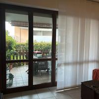 Binario a 5 argento satinato con tenda pannelli 3m