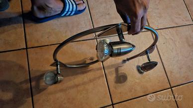 lampadario faretto circolare a 3 luci GU10 