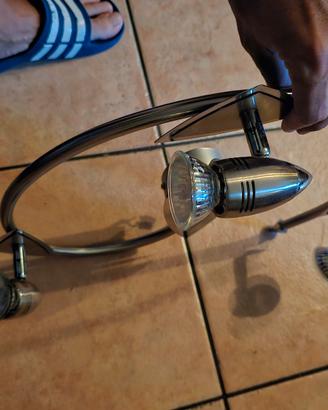 lampadario faretto circolare a 3 luci GU10 