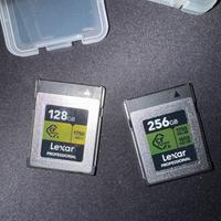 2x Lexar 256gb + 128gb CF Express Type B - NUOVE