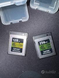2x Lexar 256gb + 128gb CF Express Type B - NUOVE