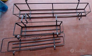 3 Fioriere Porta Vasi  balconette da terrazo 