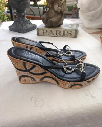 Sandali mules con zeppa.36 