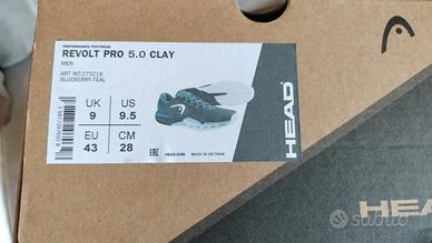 scarpe tennis Head Revolt pro 5.0 clay 43(28cm)