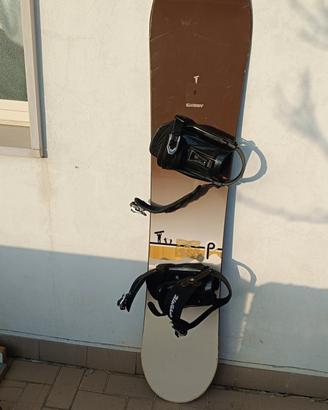 tavola snowboard 152+attacchi+mascherina+casco