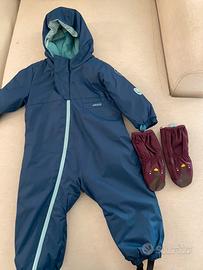 Tuta neve bambino 2 anni con muffole