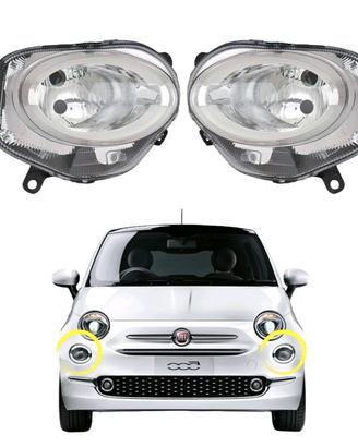 fari diurni led. coppia fiat 500 restyling 