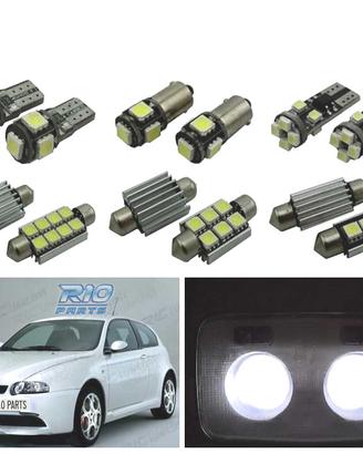 KIT 9 LAMPADE LED INTERNE ALFA ROMEO 147 00-10