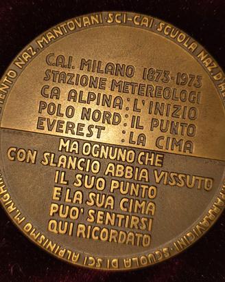 Medaglia Centenario CAI Milano 1873-1973 Bronzo