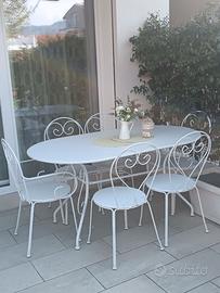 Tavolo da giardino in ferro battuto