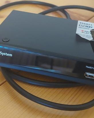 Decoder TeleSystem DVB T2 con registratore